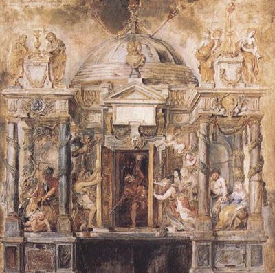 Peter Paul Rubens The Temple of Fanus (mk01) Sweden oil painting art